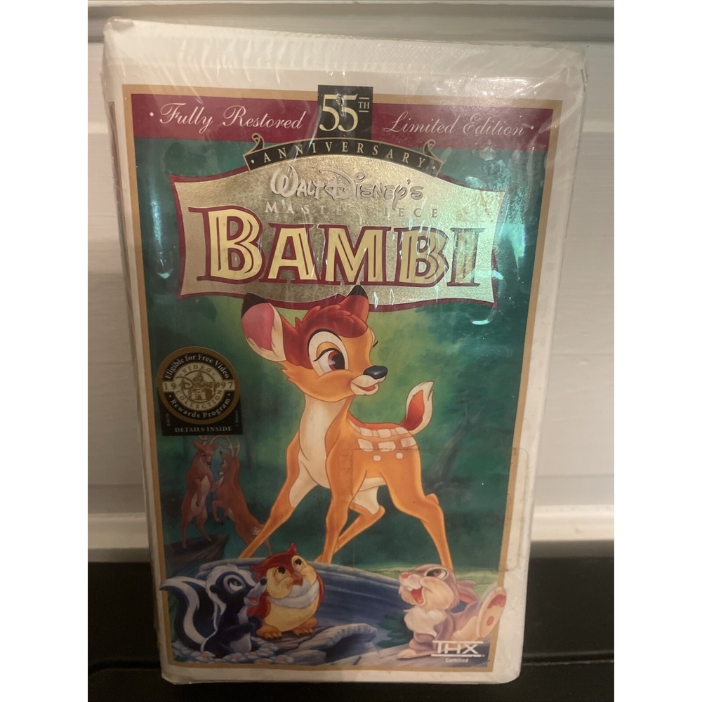 Bambi New Sealed 55th Anniversary Walt Disney's Masterpiece Collection VHS 1997